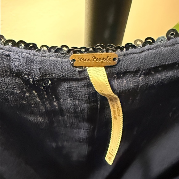 Free People navy sequin date night sexy vegas shimmering night Backless Dress L - Picture 5 of 7